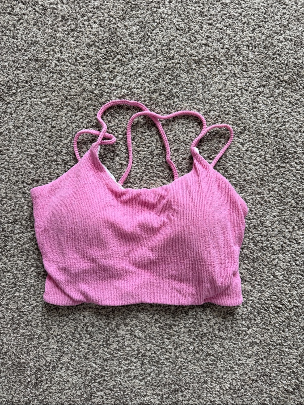 NWOT Coral Reef Pink Ribbed Swim Top